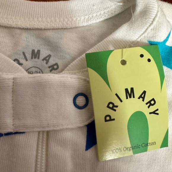 NWT Primary Baby organic zip romper in bright rainbow stars - Picture 7 of 11